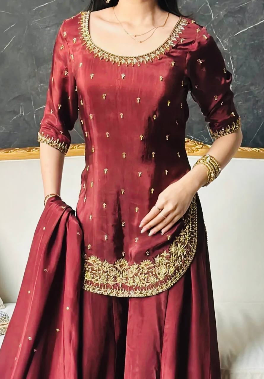 Bespoke Deep Crimson Heirloom Co-ord
